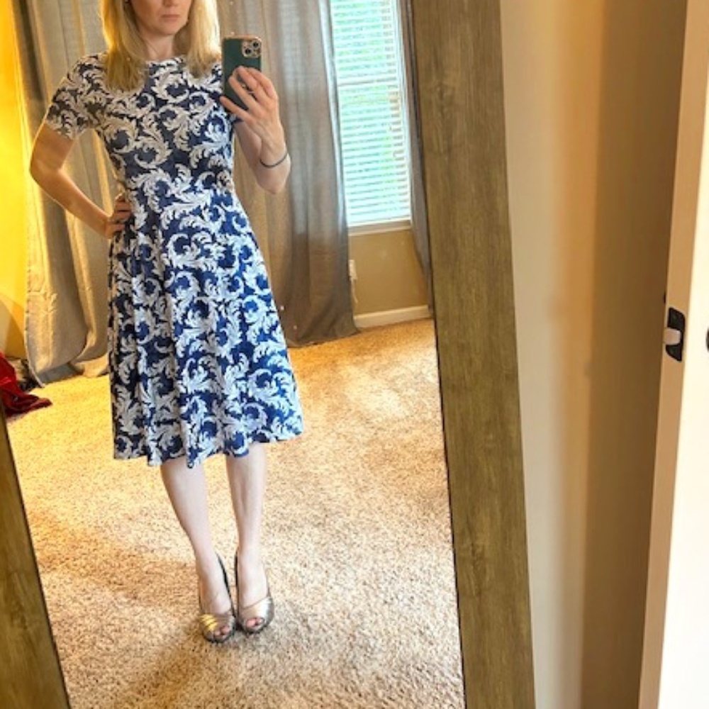 Blue Paisley Cotton Dress